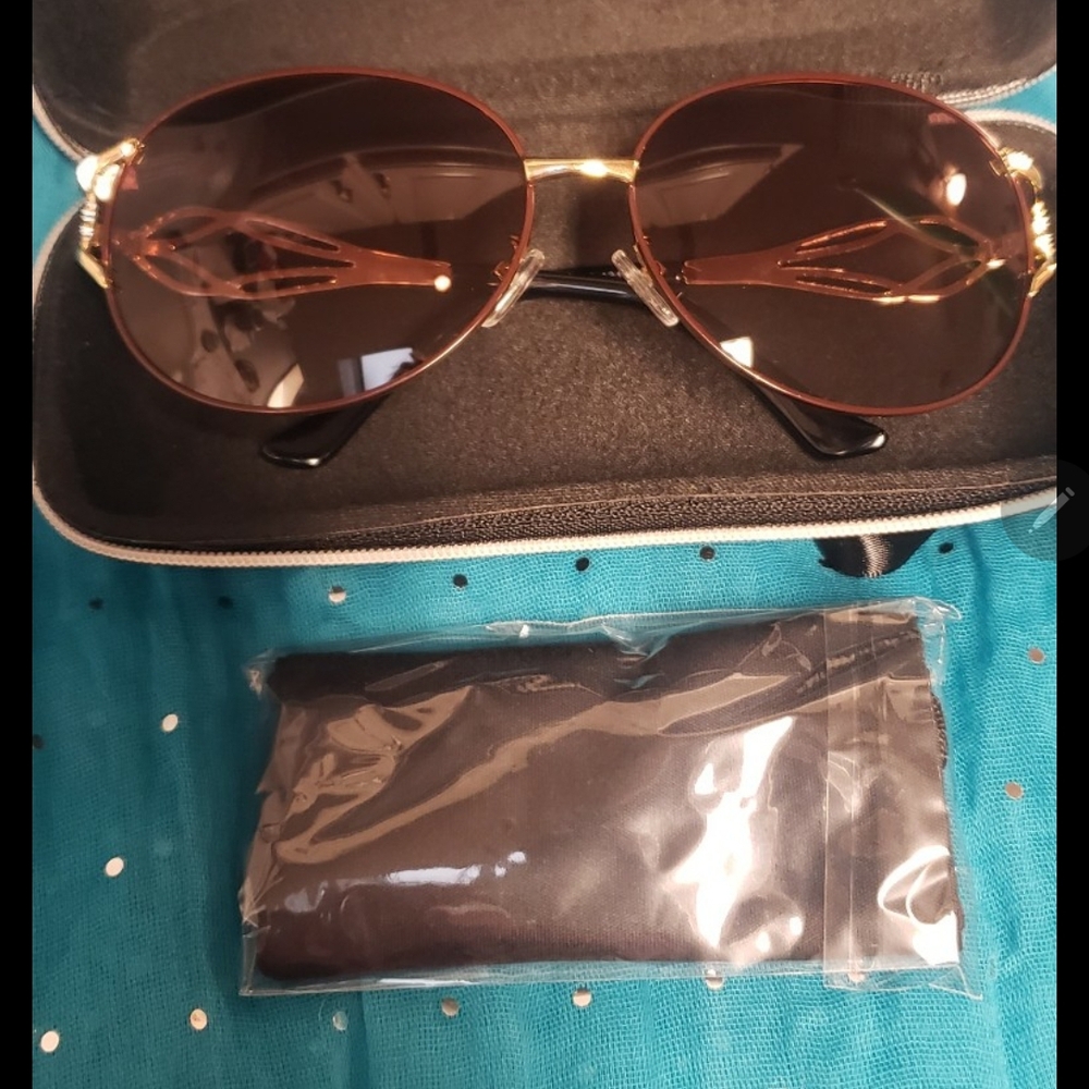 Gold and Brown Sunglasses